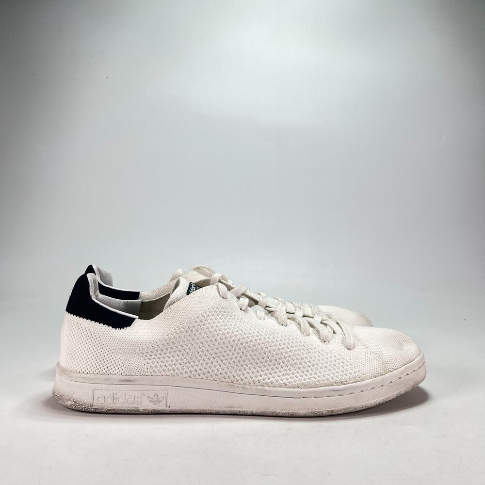 adidas Stan Smith OG Primeknit White Navy Low Top Court Sneakers Men's Size 11